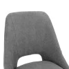 Chair Initiate pakoworld teddy fabric grey-black metal leg 48x57x85cm