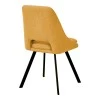 Chair Initiate pakoworld teddy fabric mustard yellow-black metal leg 48x57x85cm