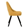 Chair Initiate pakoworld teddy fabric mustard yellow-black metal leg 48x57x85cm