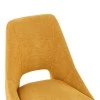 Chair Initiate pakoworld teddy fabric mustard yellow-black metal leg 48x57x85cm