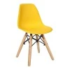Julita chair for children pakoworld PP yellow pp and natural beech wood 35x31x57.5cm