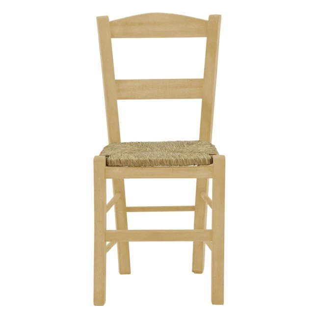 Coffee shop chair with mat Syror-Charchie pakoworld unpainted wood 42x40x89cm