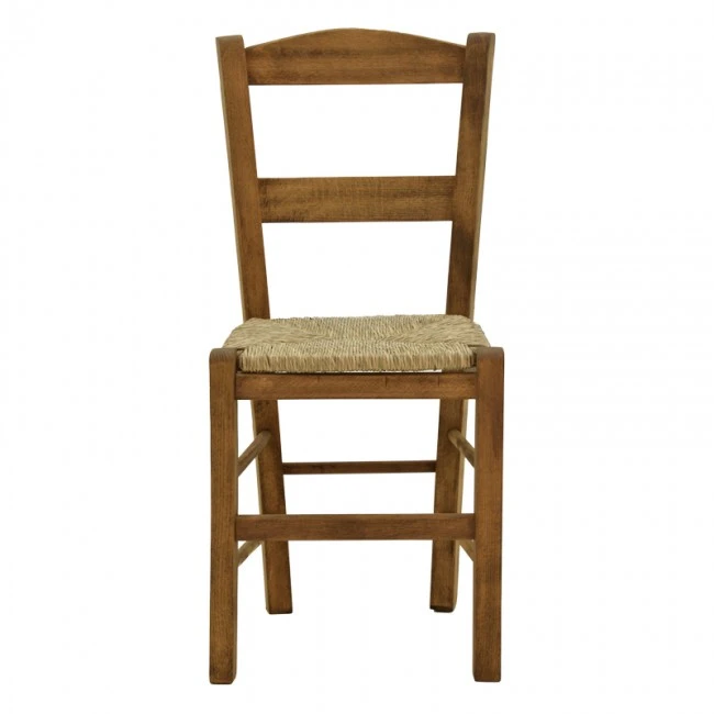 Coffee shop chair with mat Syror-Charchie pakoworld walnut wood 42x40x89cm