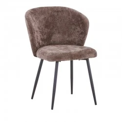 Καρέκλα Karg pakoworld καφέ ύφασμα-πόδι μαύρο μέταλλο 57x62x80εκ Καρέκλα Karg pakoworld καφέ ύφασμα-πόδι μαύρο μέταλλο 57x62x80εκ