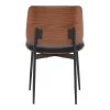 Chair Kathy pakoworld black pu-walnut metal 51x58x81cm
