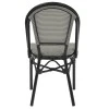 Garden chair Paris pakoworld aluminum black-textilene black and white