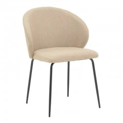 Καρέκλα Olympian pakoworld ύφασμα σε μπεζ απόχρωση με μαύρο μεταλλικό πόδι 50x55x83εκ Καρέκλα Olympian pakoworld ύφασμα σε μπεζ απόχρωση με μαύρο μεταλλικό πόδι 50x55x83εκ