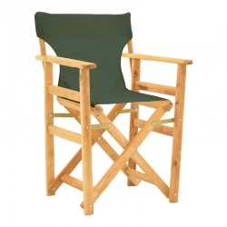 Kompa pakoworld director&#039;s chair, solid beech wood, natural - Nexus dark green fabric