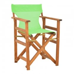 Kompa pakoworld director&#039;s chair walnut  solid beech wood and green fabric