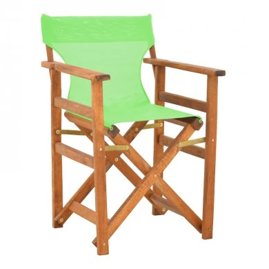 Kompa pakoworld director&#039;s chair walnut  solid beech wood and green fabric