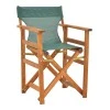Kompa pakoworld director&#039;s chair, solid beech wood, walnut - Nexus green fabric