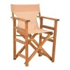 Kompa pakoworld director&#039;s chair, solid beech wood, walnut - Nexus beige fabric