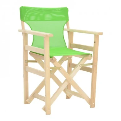 Kompa pakoworld director&#039;s chair  inpainted wood color solid beech wood and green fabric