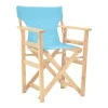 Kompa pakoworld director&#039;s chair  inpainted wood color solid beech wood and turqoise fabric