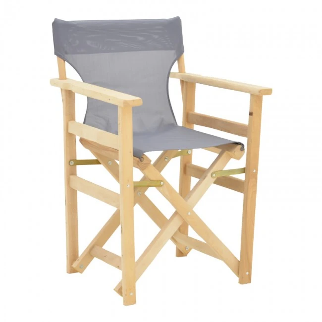 Director&#039;s armchair frame Kompa pakoworld solid beech wood inpainted wood color 56.5x54x88cm
