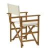 Director armchair Bistrual pakoworld acacia wood natural-white cloth