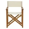 Director armchair Bistrual pakoworld acacia wood natural-white cloth
