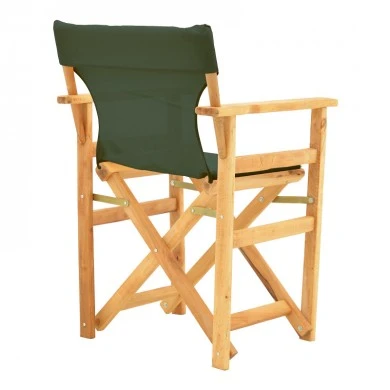 Kompa pakoworld director&#039;s chair, solid beech wood, natural - Nexus dark green fabric