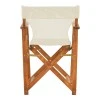 Kompa pakoworld director&#039;s chair, solid beech wood, walnut - Nexus ecrou fabric