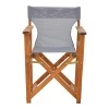 Kompa pakoworld director&#039;s chair, solid beech wood, walnut - Nexus grey fabric