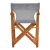 Kompa pakoworld director&#039;s chair, solid beech wood, walnut - Nexus grey fabric