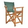 Kompa pakoworld director&#039;s chair, solid beech wood, walnut - Nexus green fabric