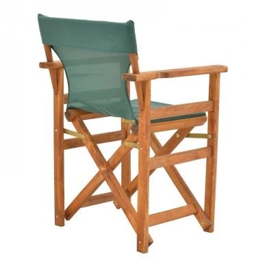 Kompa pakoworld director&#039;s chair, solid beech wood, walnut - Nexus green fabric