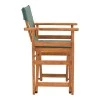 Kompa pakoworld director&#039;s chair, solid beech wood, walnut - Nexus green fabric