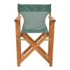 Kompa pakoworld director&#039;s chair, solid beech wood, walnut - Nexus green fabric