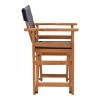 Kompa pakoworld director&#039;s chair, solid beech wood, walnut - Nexus black fabric