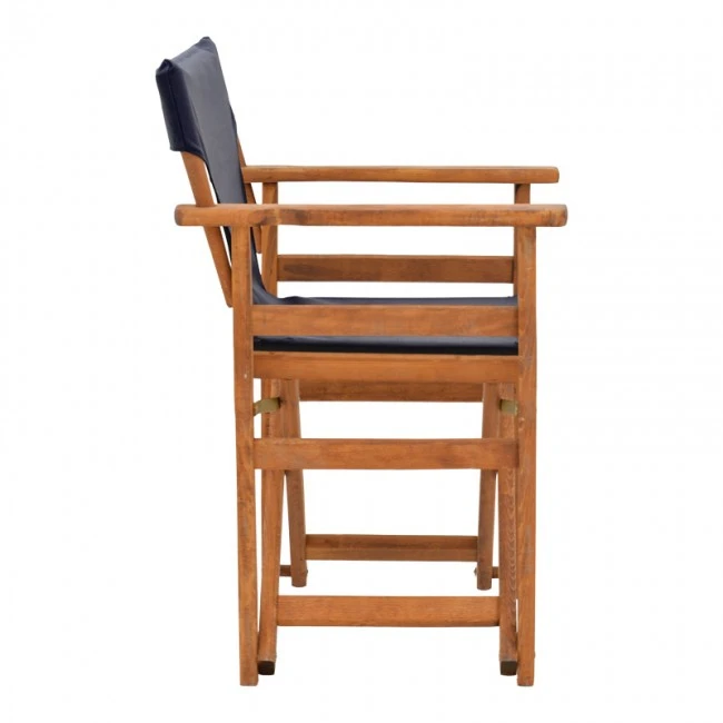Kompa pakoworld director&#039;s chair, solid beech wood, walnut - Nexus black fabric