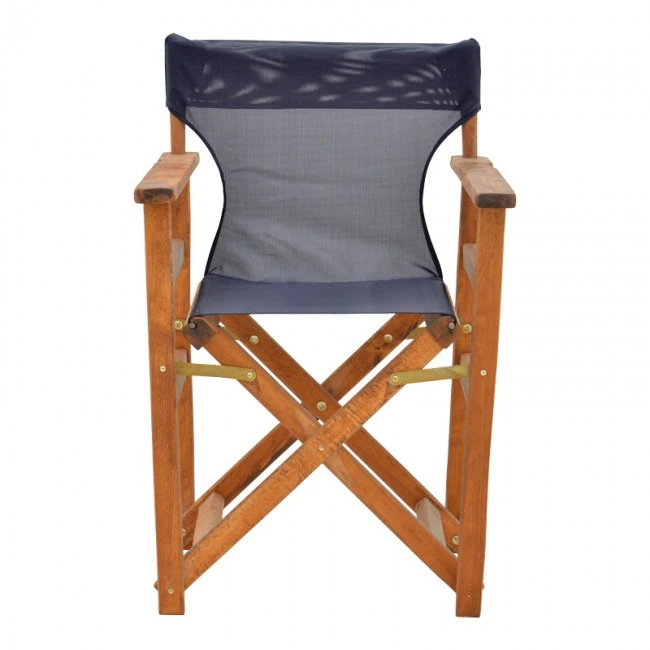 Kompa pakoworld director&#039;s chair, solid beech wood, walnut - Nexus black fabric