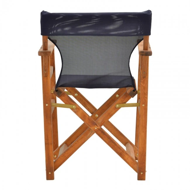 Kompa pakoworld director&#039;s chair, solid beech wood, walnut - Nexus black fabric