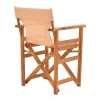 Kompa pakoworld director&#039;s chair, solid beech wood, walnut - Nexus beige fabric
