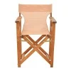 Kompa pakoworld director&#039;s chair, solid beech wood, walnut - Nexus beige fabric