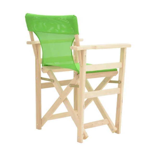 Kompa pakoworld director&#039;s chair  inpainted wood color solid beech wood and green fabric