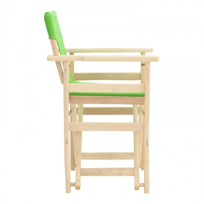 Kompa pakoworld director&#039;s chair  inpainted wood color solid beech wood and green fabric