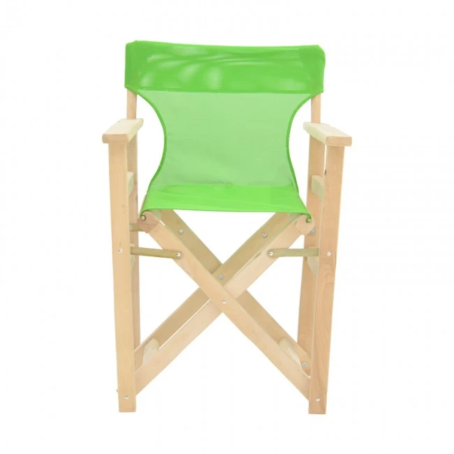 Kompa pakoworld director&#039;s chair  inpainted wood color solid beech wood and green fabric