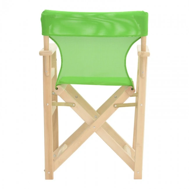 Kompa pakoworld director&#039;s chair  inpainted wood color solid beech wood and green fabric