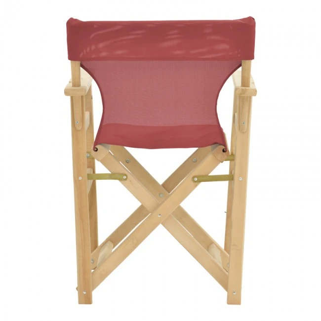 Kompa pakoworld director&#039;s chair  inpainted wood color solid beech wood and burgundy red fabric