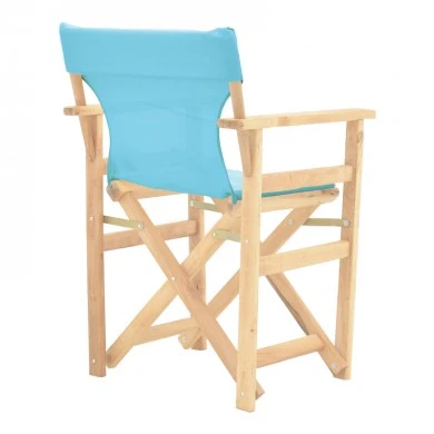 Kompa pakoworld director&#039;s chair  inpainted wood color solid beech wood and turqoise fabric
