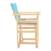 Kompa pakoworld director&#039;s chair  inpainted wood color solid beech wood and turqoise fabric