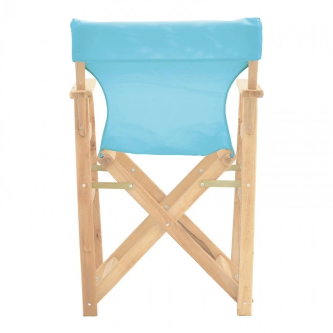 Kompa pakoworld director&#039;s chair  inpainted wood color solid beech wood and turqoise fabric