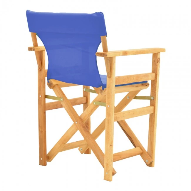 Kompa pakoworld director&#039;s chair natural color solid beech wood and blue fabric