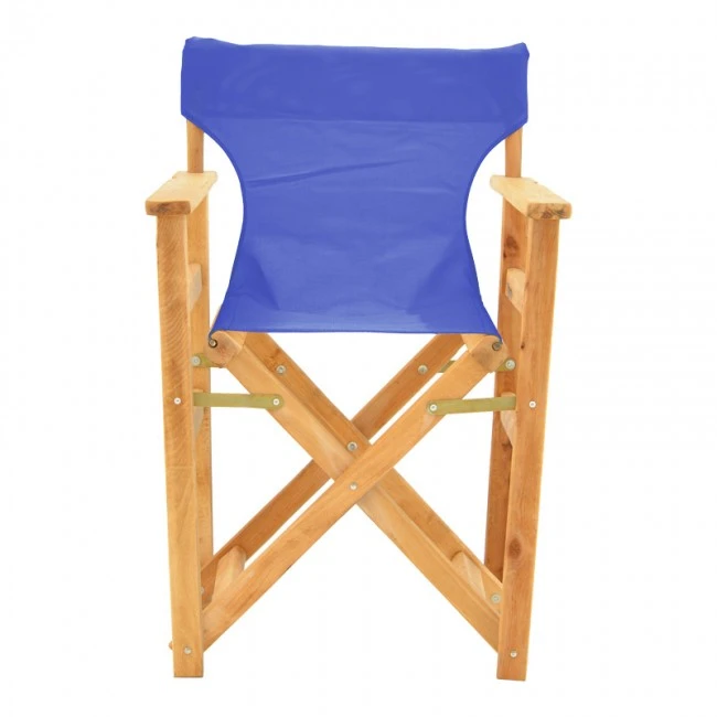 Kompa pakoworld director&#039;s chair natural color solid beech wood and blue fabric