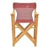 Kompa pakoworld director&#039;s chair natural color solid beech wood and burgundy red fabric