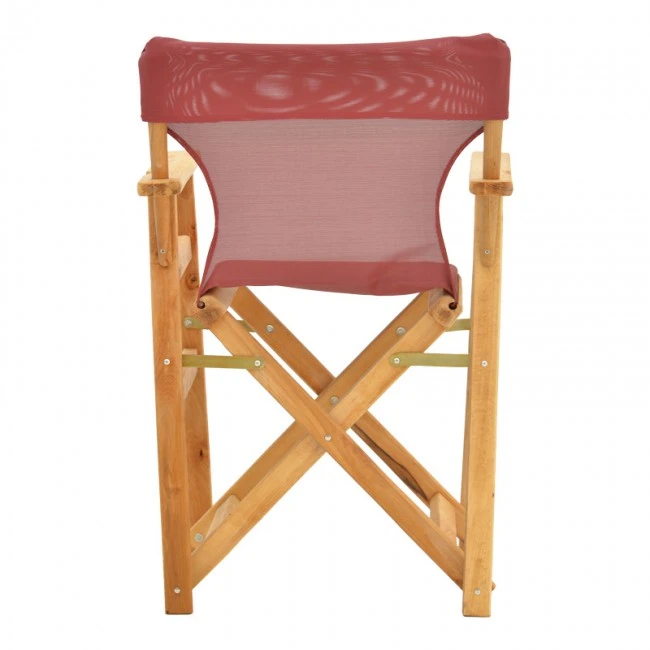 Kompa pakoworld director&#039;s chair natural color solid beech wood and burgundy red fabric