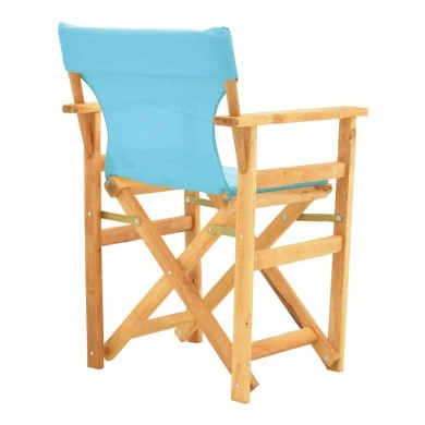 Kompa pakoworld director&#039;s chair natural color solid beech wood and turqoise fabric
