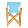 Kompa pakoworld director&#039;s chair natural color solid beech wood and turqoise fabric