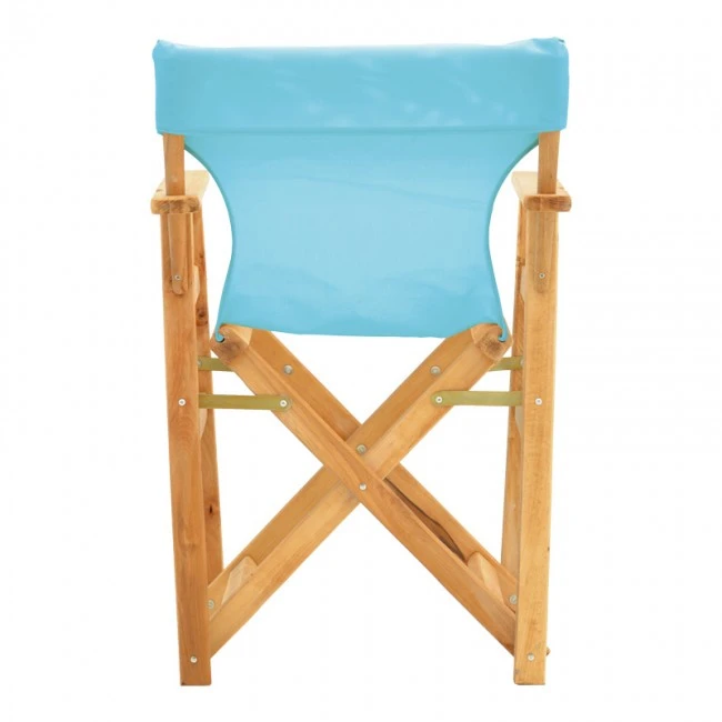 Kompa pakoworld director&#039;s chair natural color solid beech wood and turqoise fabric